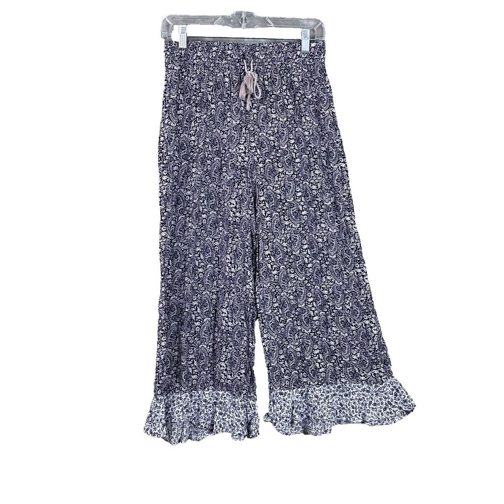 Anthropologie Floreat Lounge Pajama Pants only Floral Paisley Size XS drawstring